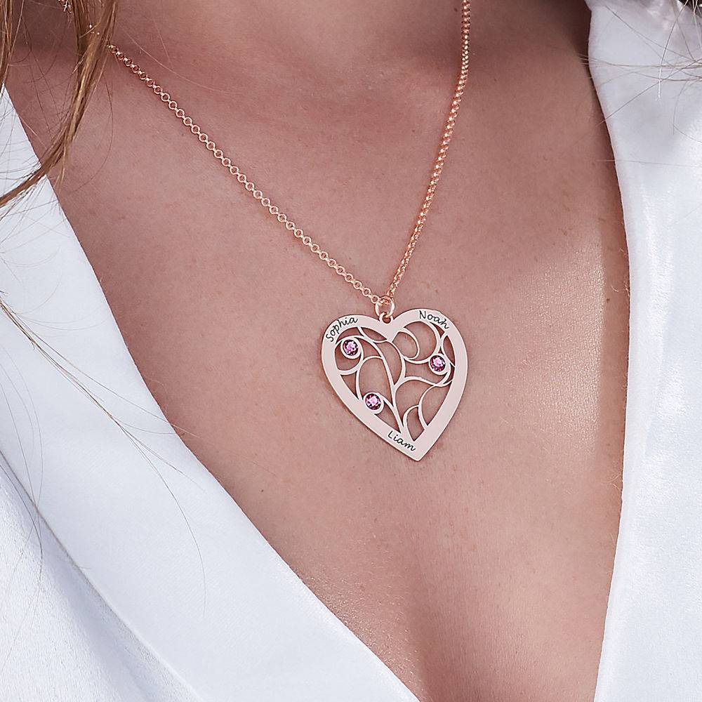 Heart necklace with name & ice