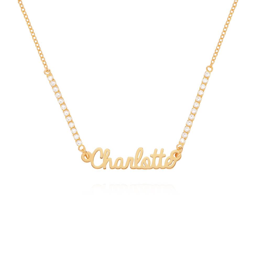 Name Necklace in 10k Gold with diamonds