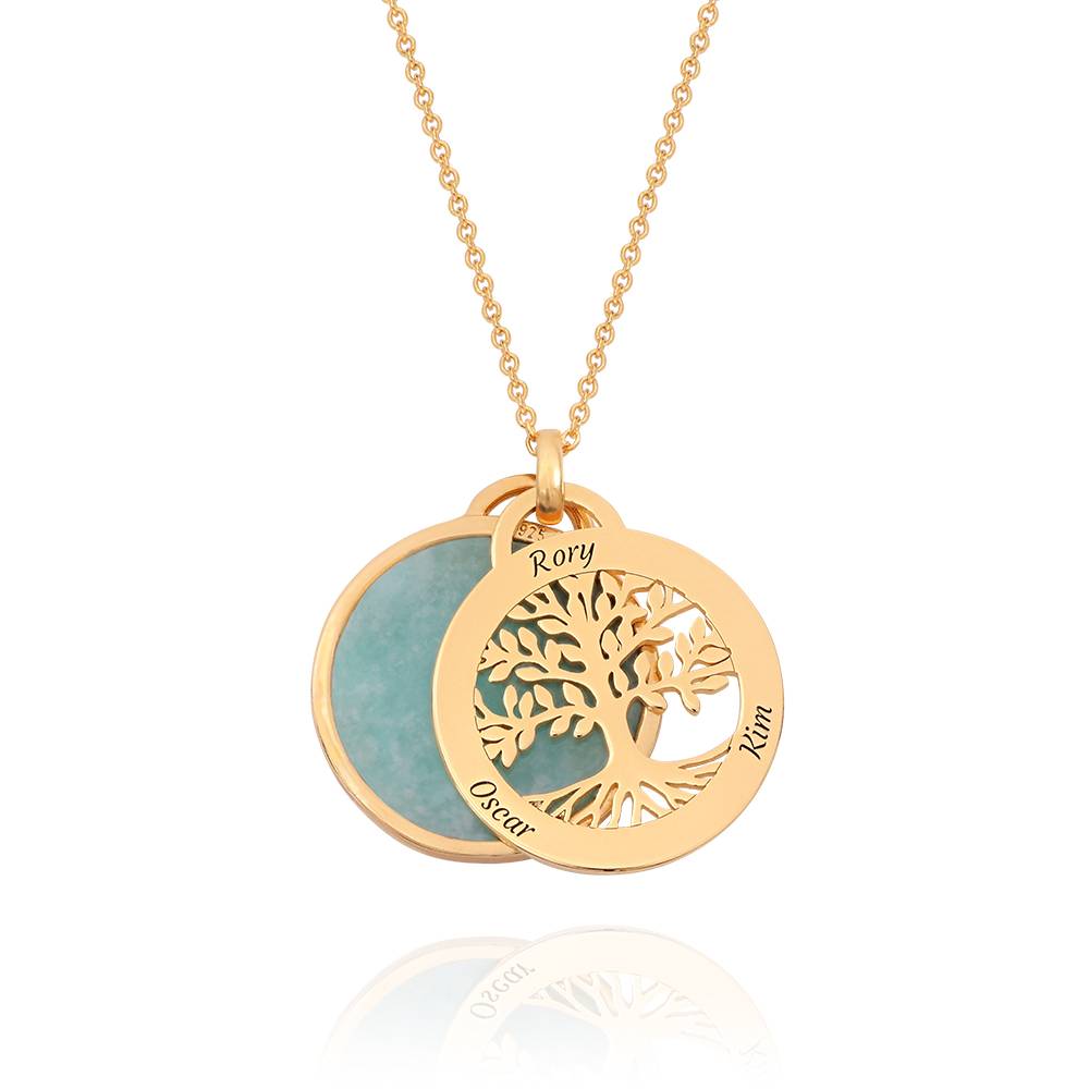 Family Tree Circle Necklace with name engraving