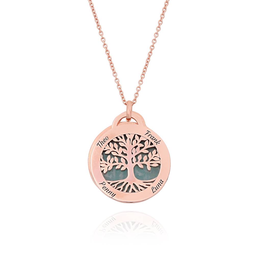 Family Tree Circle Necklace with name engraving