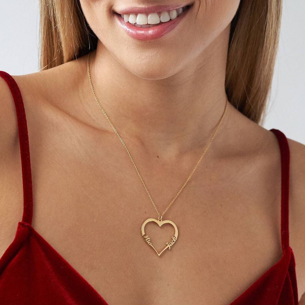 Heart necklace with name