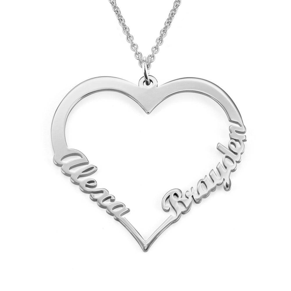 Heart necklace with name