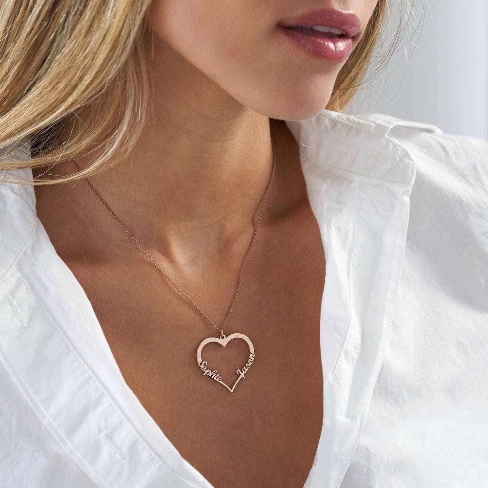 Heart necklace with name