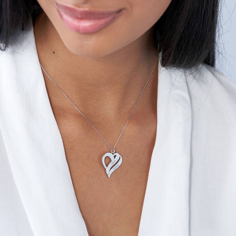 Heart necklace with name