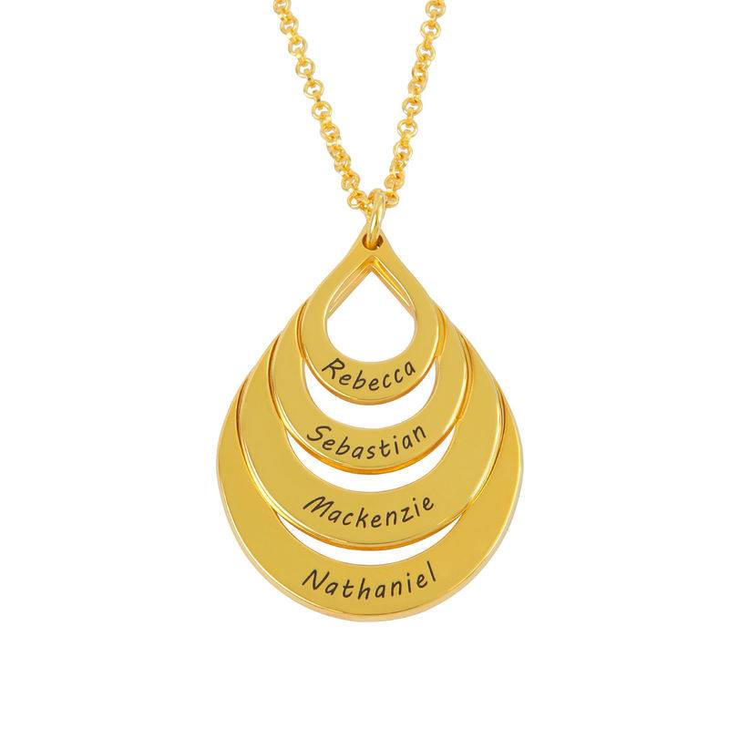 Engraved Three Necklace in 18K Gold Plating