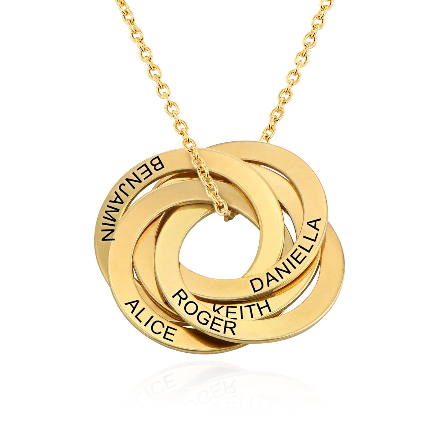 Engraving circle name necklace