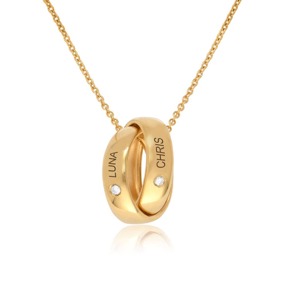 Duo Diamond Eternal Necklace in 18k Gold Plating