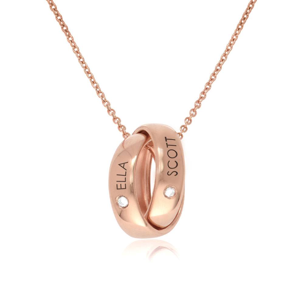 Duo Diamond Eternal Necklace in 18k Gold Plating