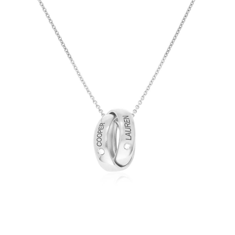 Duo Diamond Eternal Necklace in 18k Gold Plating