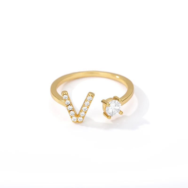 Women Ring with Letter