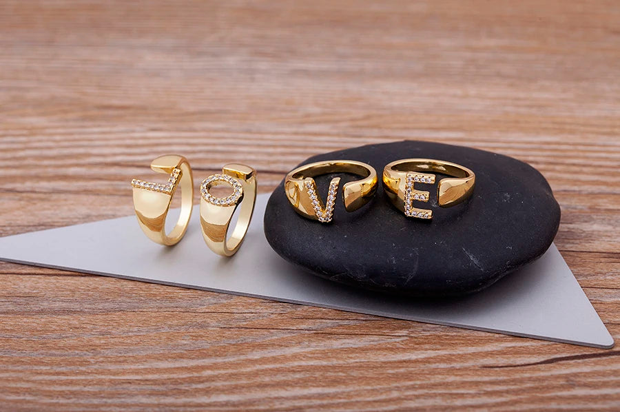 Women Ring with Letter