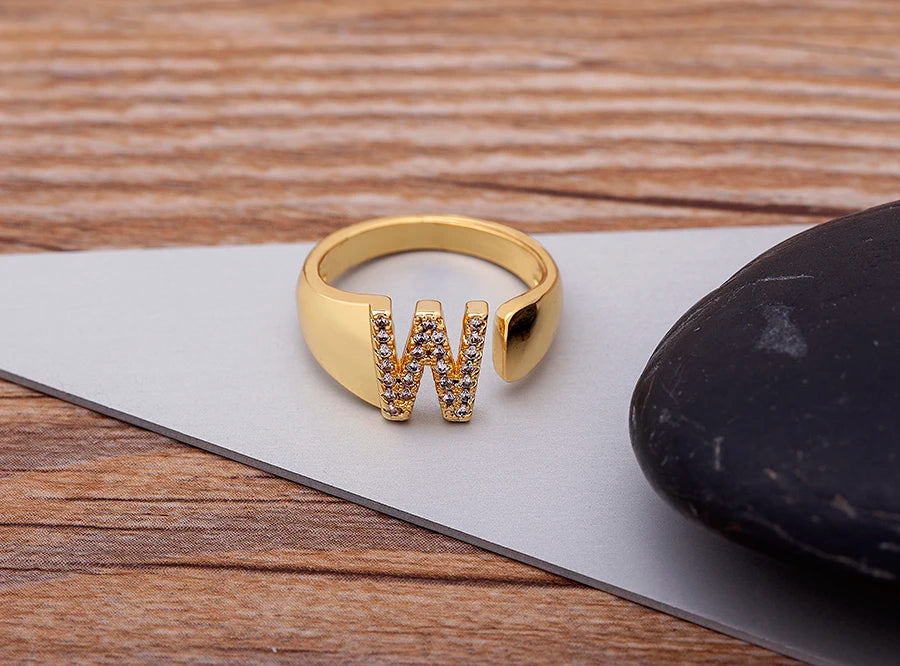 Women Ring with Letter